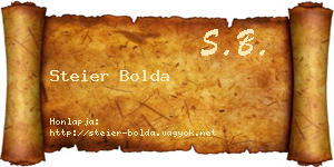 Steier Bolda névjegykártya